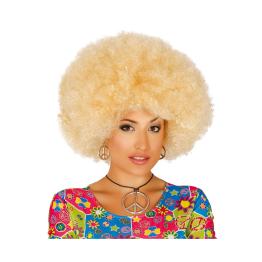 Peluca afro rubia para mujer