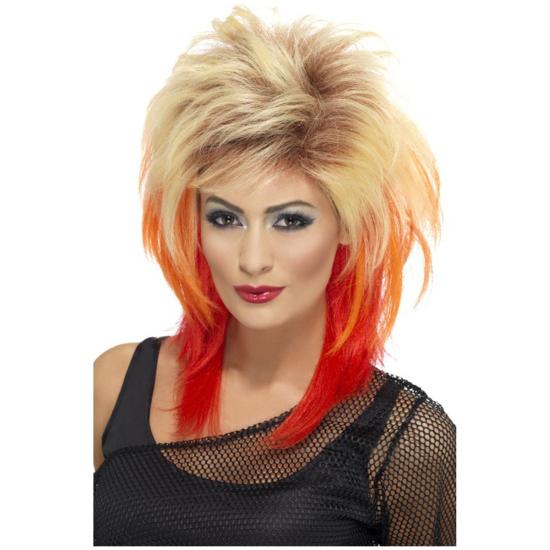 Peluca años 80 rock para mujer Peluca años 80 rock para mujer