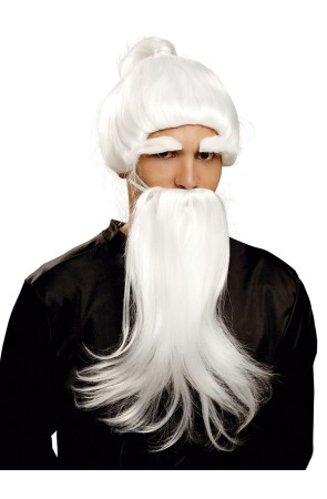 Peluca Fu Man Chu con Barba para adulto