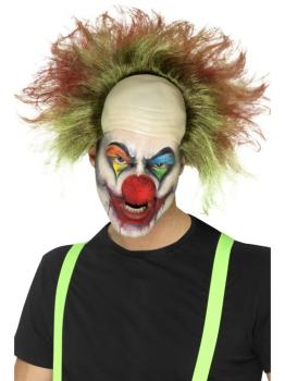 Peluca con calva de payaso ensangrentada para hombre