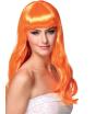 Peluca Naranja con flequillo adulta
