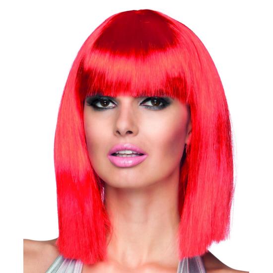 Peluca dance roja neón para mujer Peluca dance roja neón para mujer