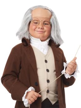 Peluca de Benjamin Franklin para niño