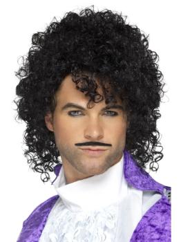 Peluca de Prince Purple con bigote