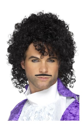 Peluca de Prince Purple con bigote