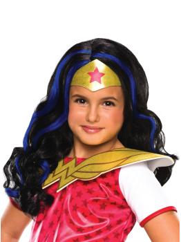 Peluca de Wonder Woman para niña