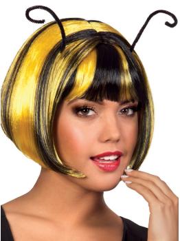Peluca de abeja con antenas para mujer