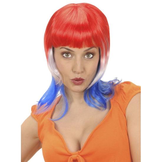 Peluca de futbolera francesa para mujer Peluca de futbolera francesa para mujer