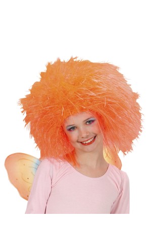 Peluca de hada naranja para niña
