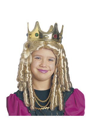 Peluca de princesa con rizos para mujer