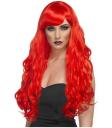 Peluca de sirena roja
