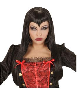 Peluca de vampiresa flequillo en V para mujer