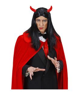 Peluca negra de diablo maligno