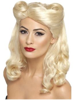Peluca pin-up de los 40 rubia