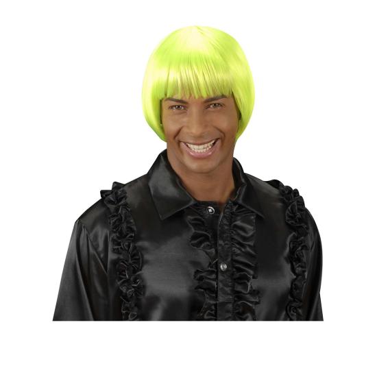 Peluca Rave verde fluorescente