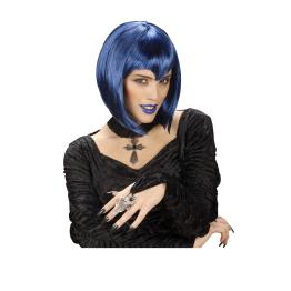 Peluca vampiresa gótica azul