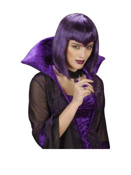 Peluca vampiresa gótica violeta