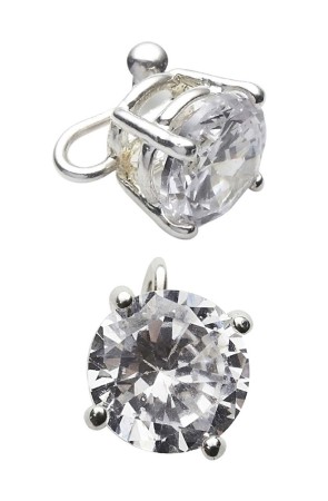 Pendiente con diamante brillante