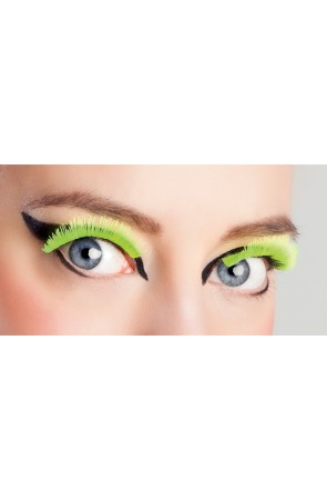 Pestañas amarillas fluorescentes para mujer