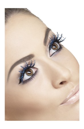 Pestañas de telaraña azules