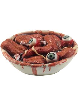 Plato gourmet de lenguas y ojos