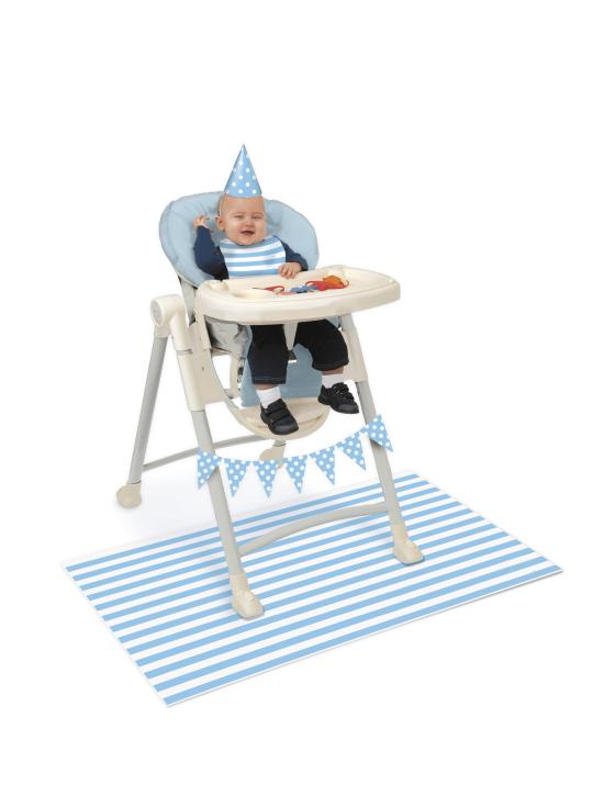 Set de 1º cumpleaños azul y blanco