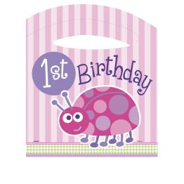 Set de 1º cumpleaños mariquita rosa