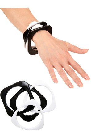 Set de 4 pulseras disco para mujer