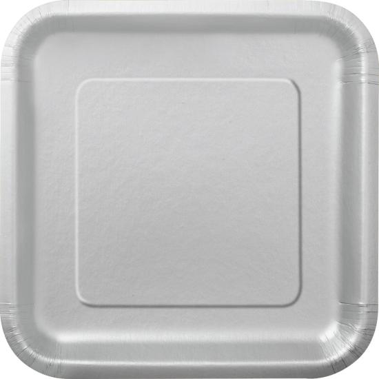 8 platos pequeños gris (18 cm) - Línea Colores Básicos