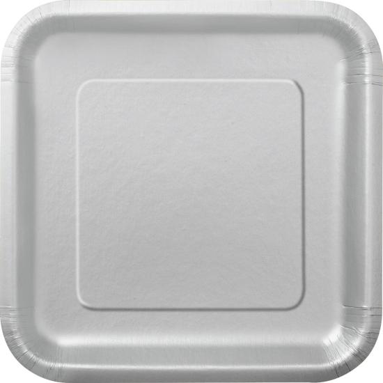 8 platos pequeños gris (18 cm) - Línea Colores Básicos