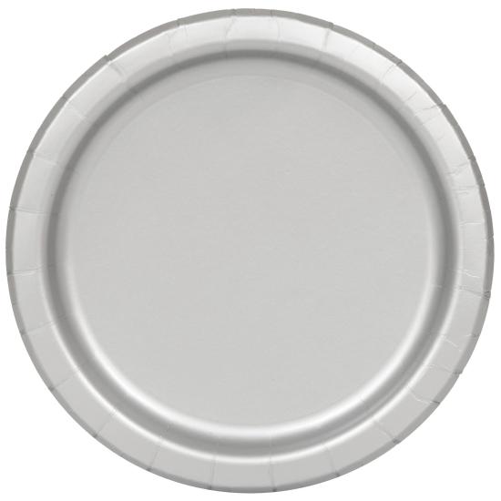 8 platos pequeños gris (18 cm) - Línea Colores Básicos