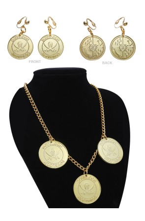 Set de collar y pendientes pirata para mujer