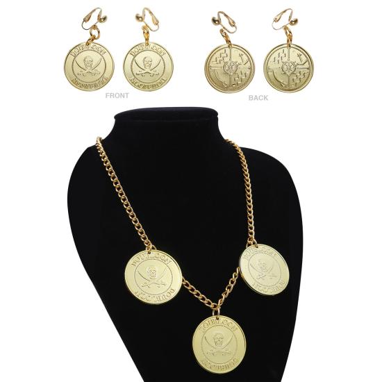 Set de collar y pendientes pirata para mujer