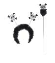 Set de diadema y varita de calavera