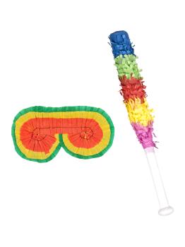 Set de palo y antifaz para piñata