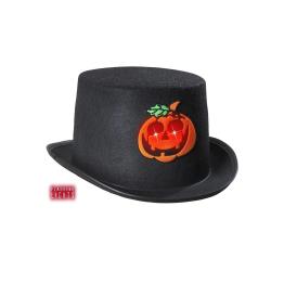 Sombrero de copa halloween calabaza intermitente