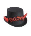Sombrero de copa halloween cuernos rojos