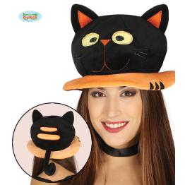 Sombrero de gato negro para adulto