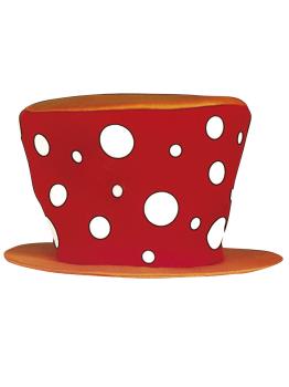 Sombrero de payaso con lunares para adulto ^