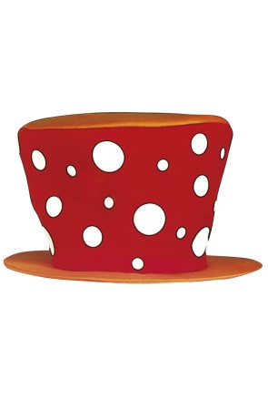 Sombrero de payaso con lunares para adulto ^