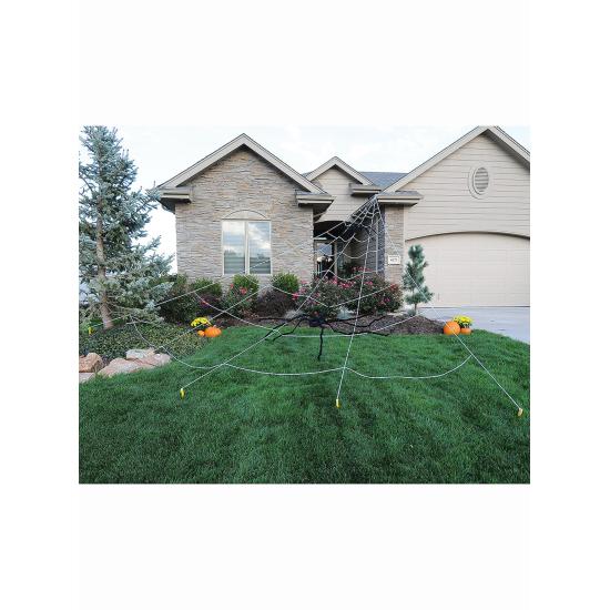 Telaraña híper gigante para tejado