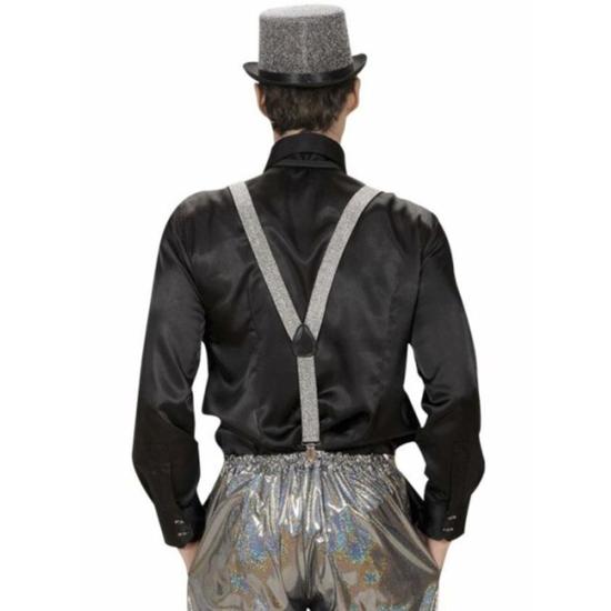 Tirantes de lúrex plateados