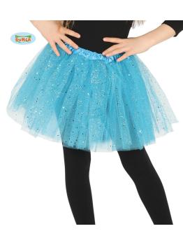Tutú azul con brillantina para niña