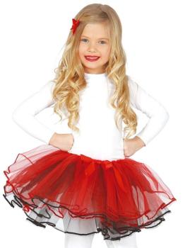 Tutú rojo deluxe para niña