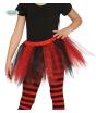 Tutú rojo y negro con brillantina para niña