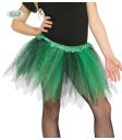 Tutú verde y negro con brillantina para niña
