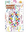 Vela de Cumpleaños Confeti Número 0