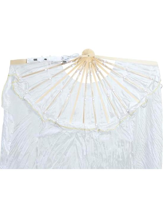 Abanico Blanco con LEDs Multicolor (75x150 cm) – Accesorio Luminoso para Fiestas, Carnaval y Halloween