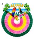 Abanico de Papel Aloha Multicolor 45 cms