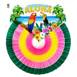 Abanico de Papel Aloha Multicolor 45 cms